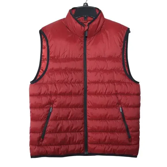 Perry Ellis Mens Lightweight Puffer Vest - Mens Medium - Russet Brown - NWT - Picture 2 of 8
